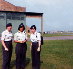 WRAF girls outside PSF